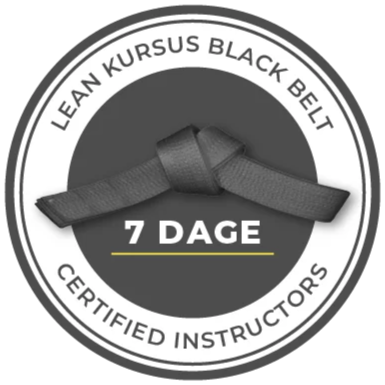 Lean Black Belt + Tranformation badge