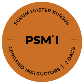 firma badge til Scrum Master kursus hos Compass