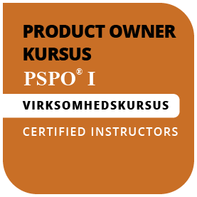 firma badge til Product Owner kursus hos Compass