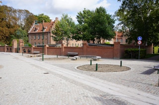 Billede af den nye plads i Roskildes bymidte, som kommer til at hedde Haraldas Plads