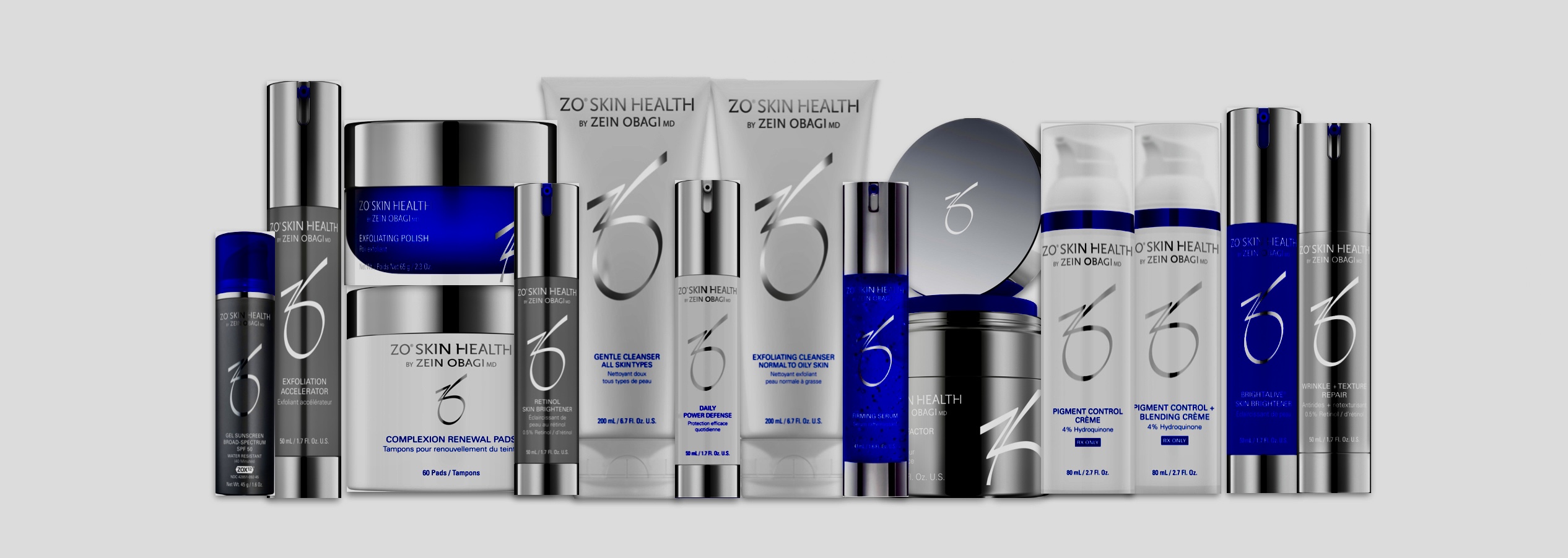 Picture of ZO Skin Health skincare products at Sands Aesthetics Plastic Surgery in Metairie, LA
