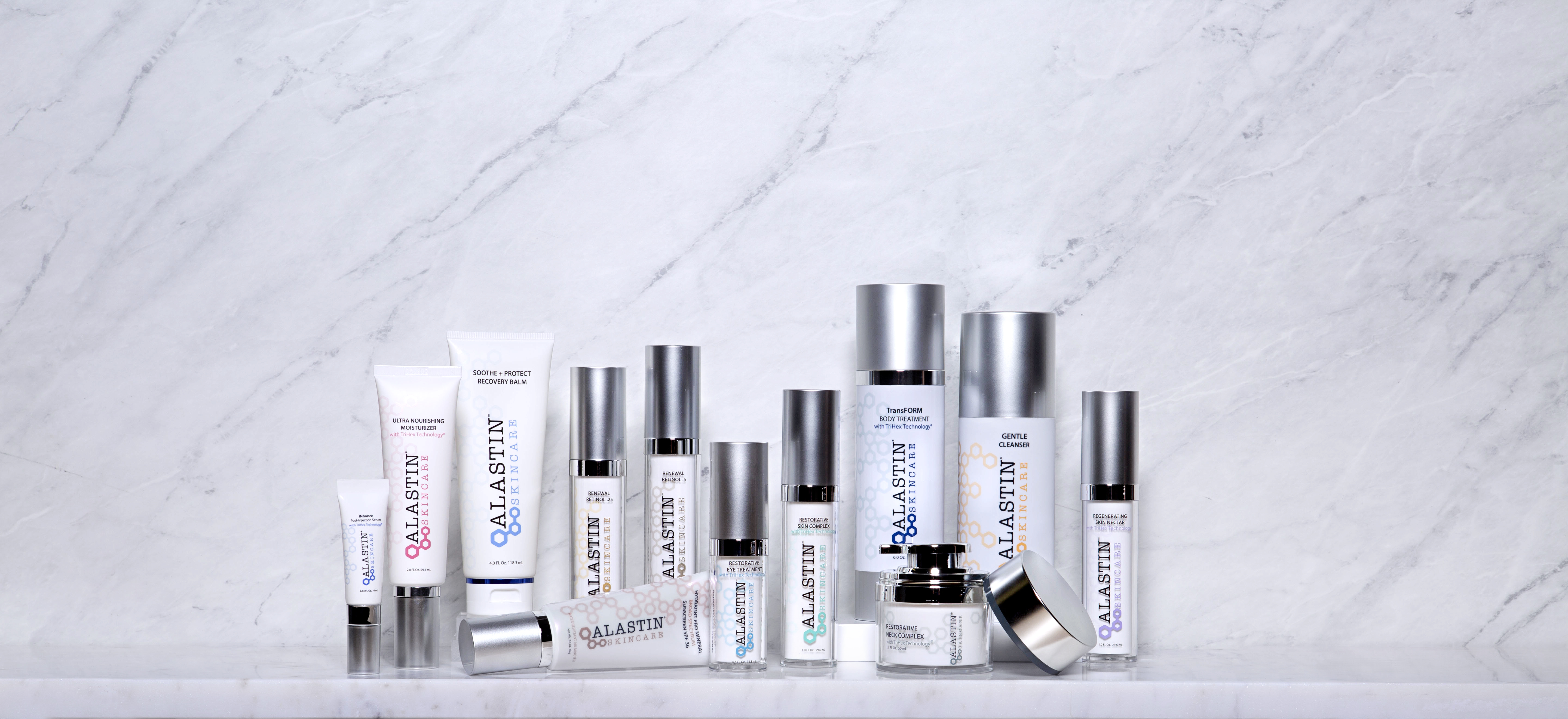 Picture of Alastin skincare products at Sands Aesthetics Plastic Surgery in Metairie, LA