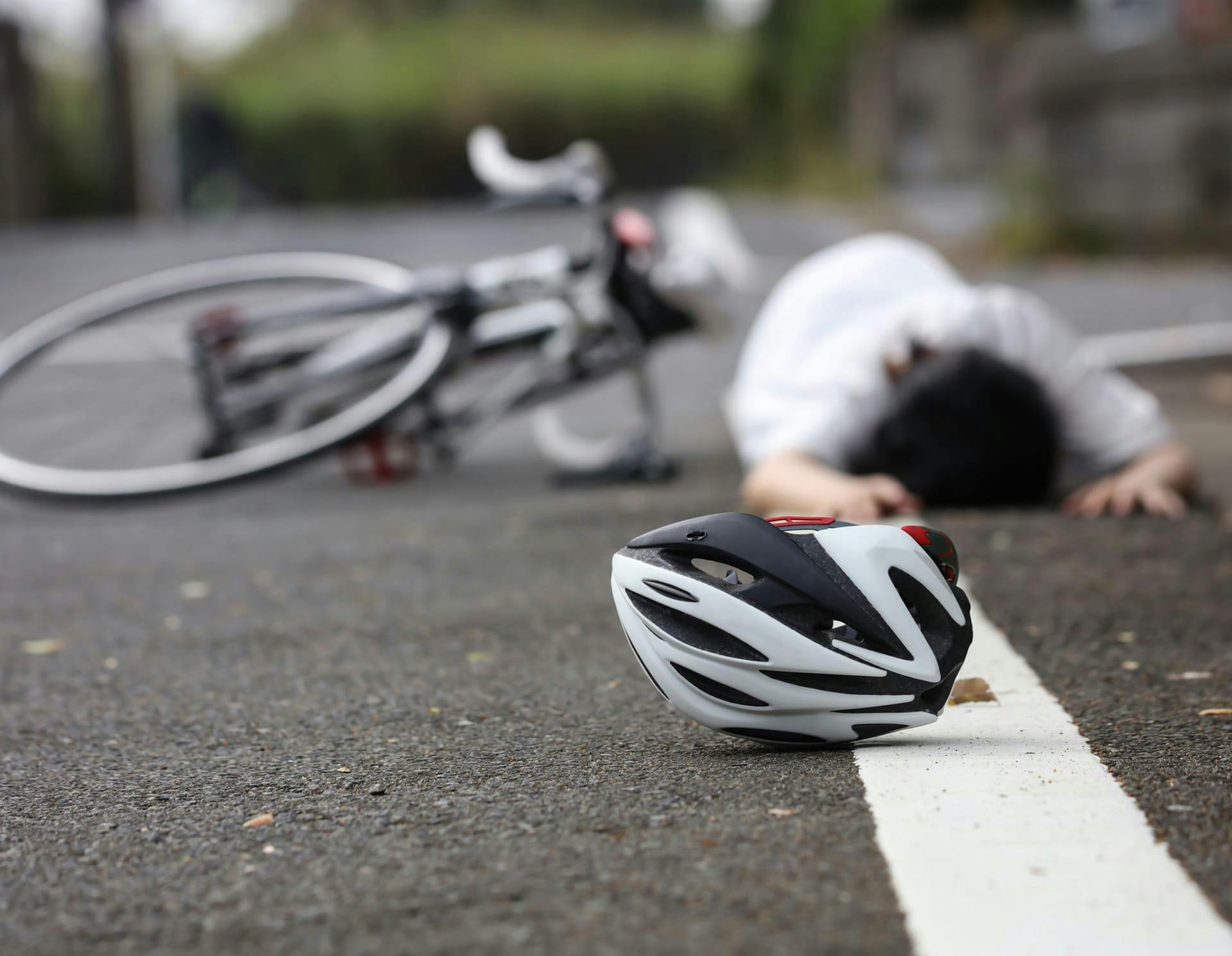 Injured person in bike accident