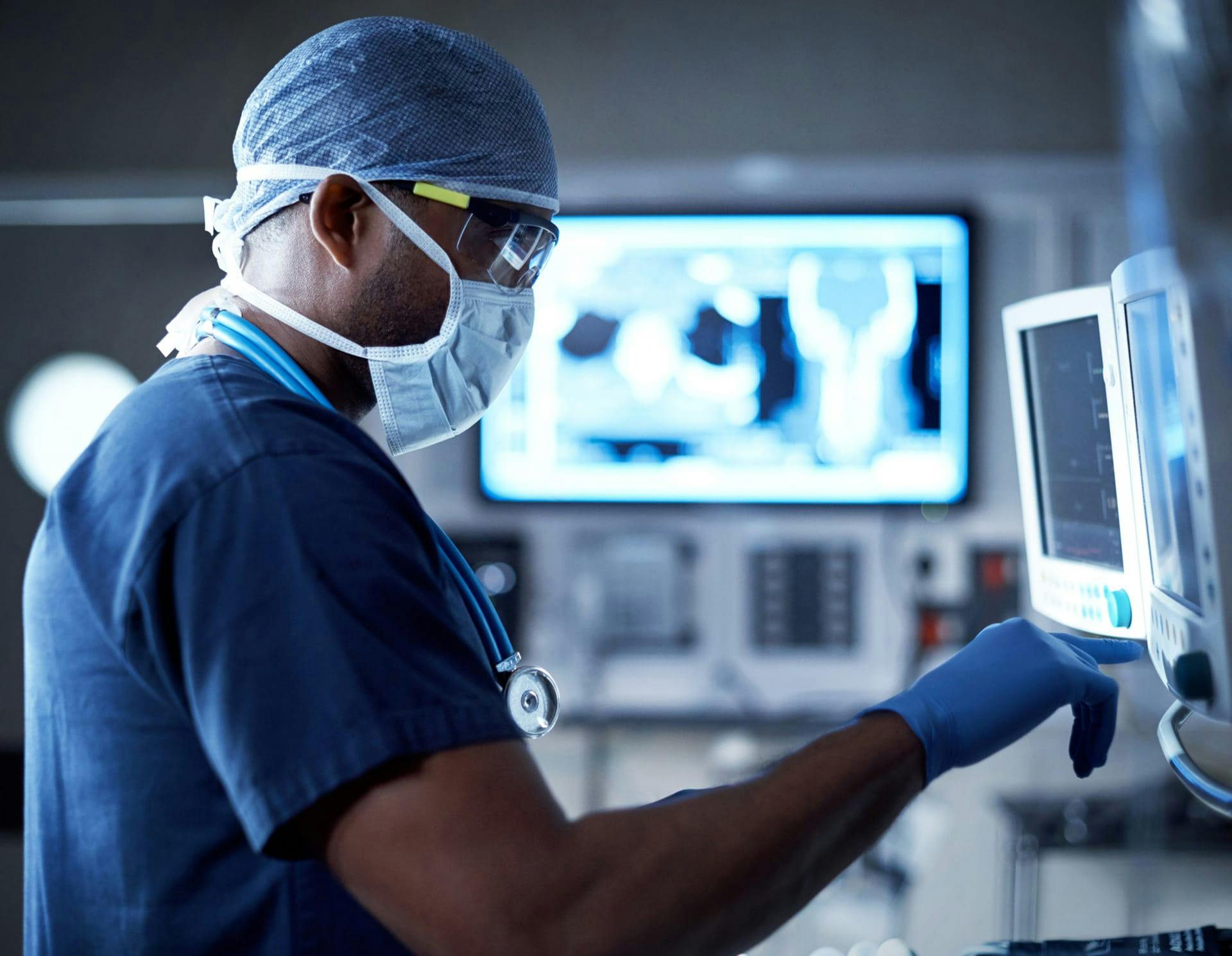 Doctor with medical equipement