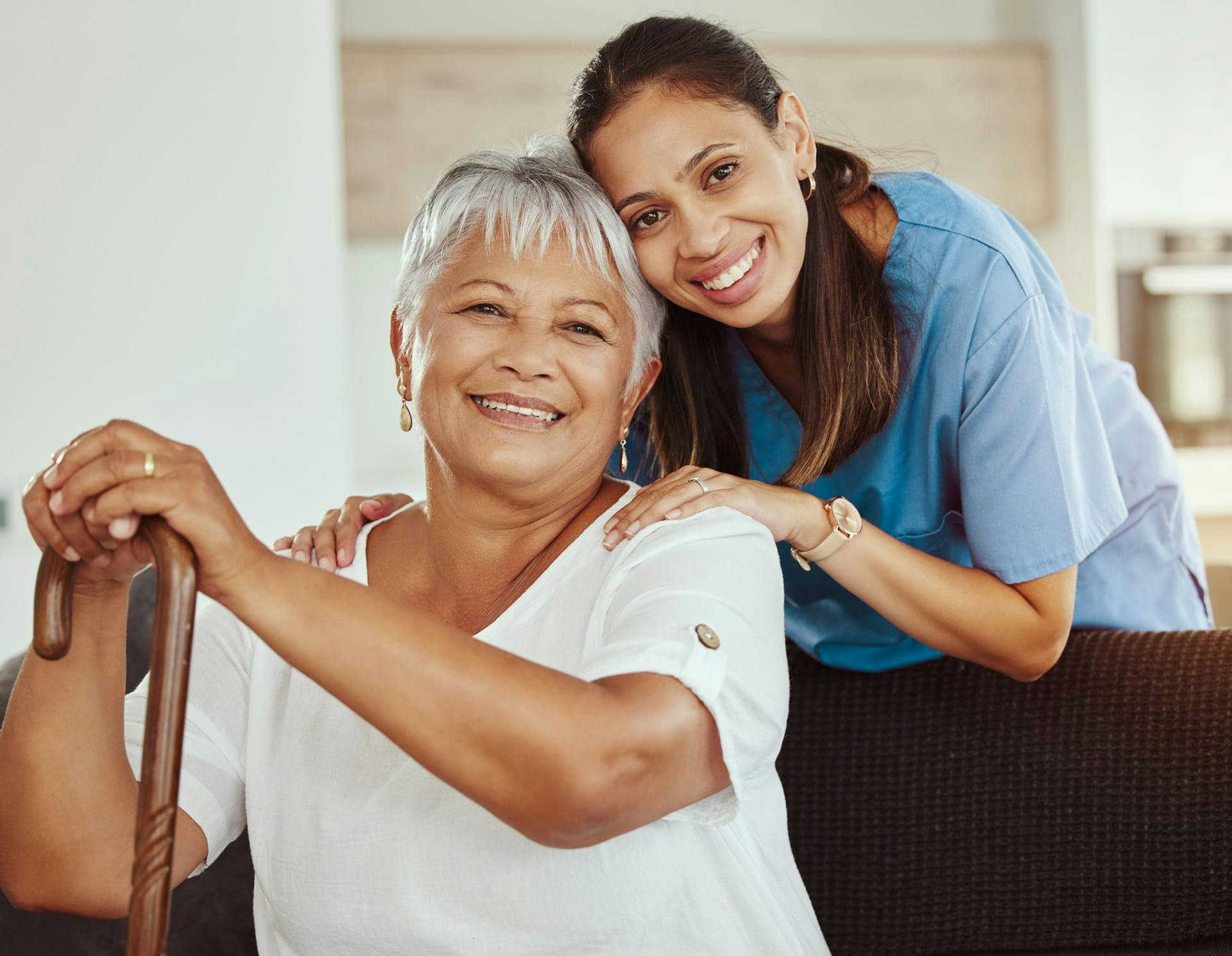 Nurse with elderly woman