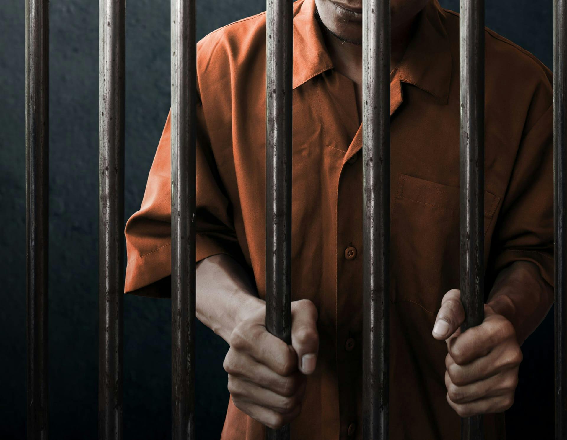Person behind bars