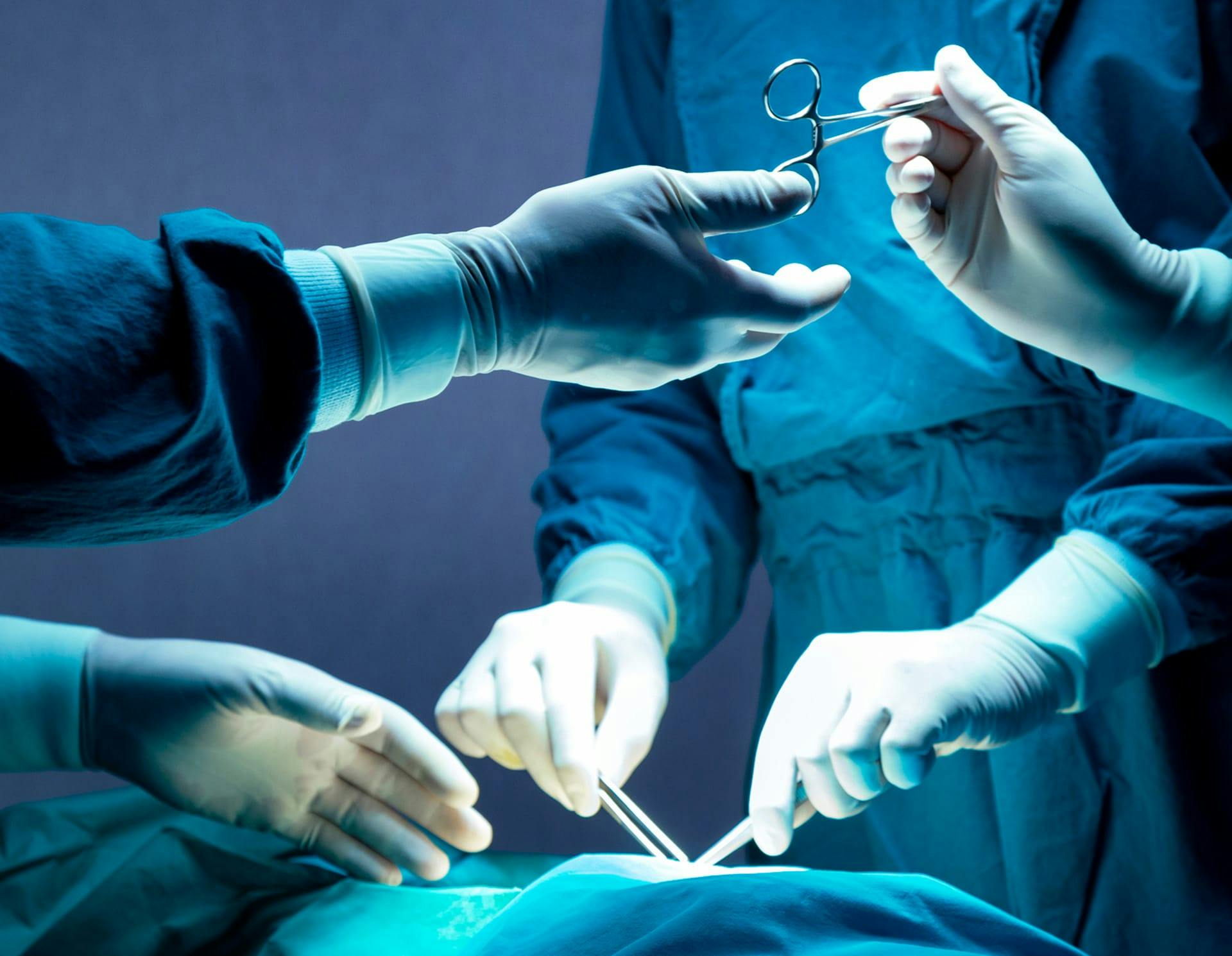 Doctors operating