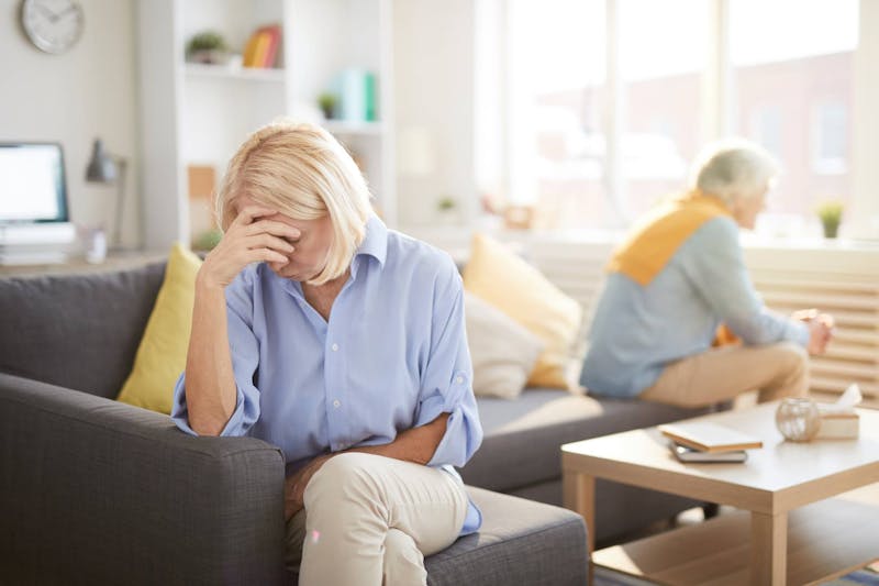 Two distressed senior citizens.