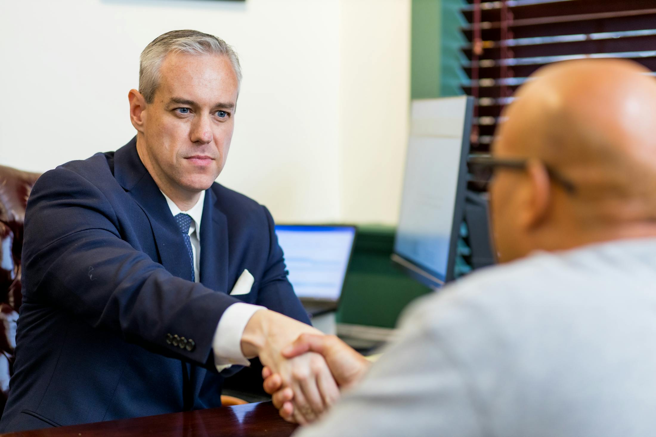 Attorney Ryan T. Cox with client
