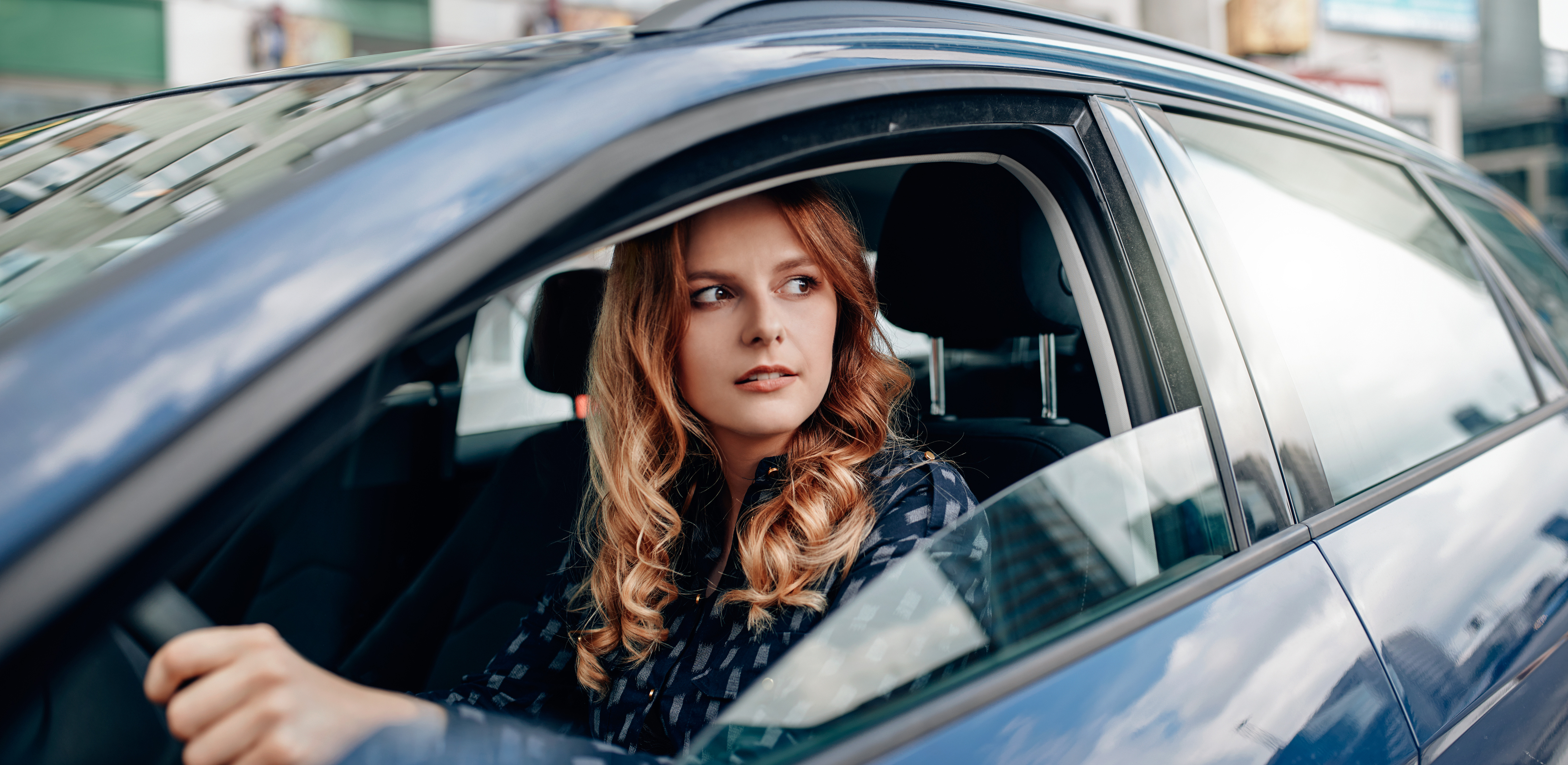 Woman driving