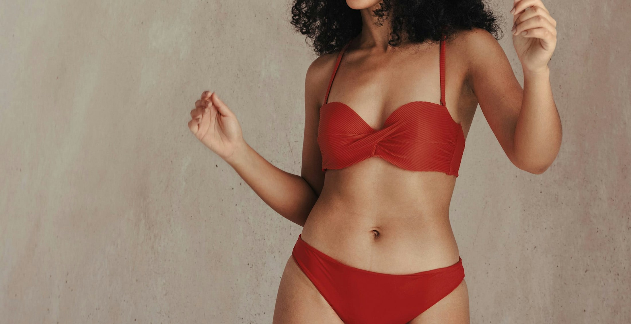 Woman in a red bikini