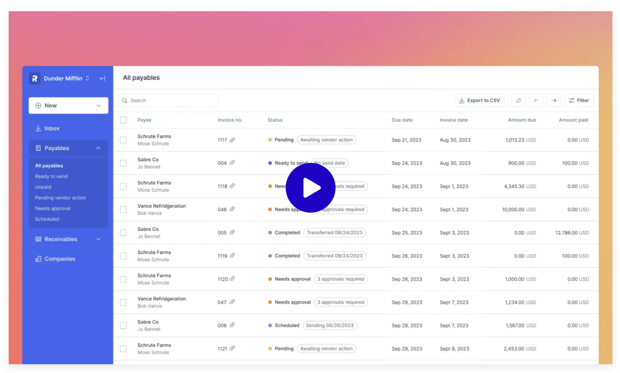 video button not hovered
