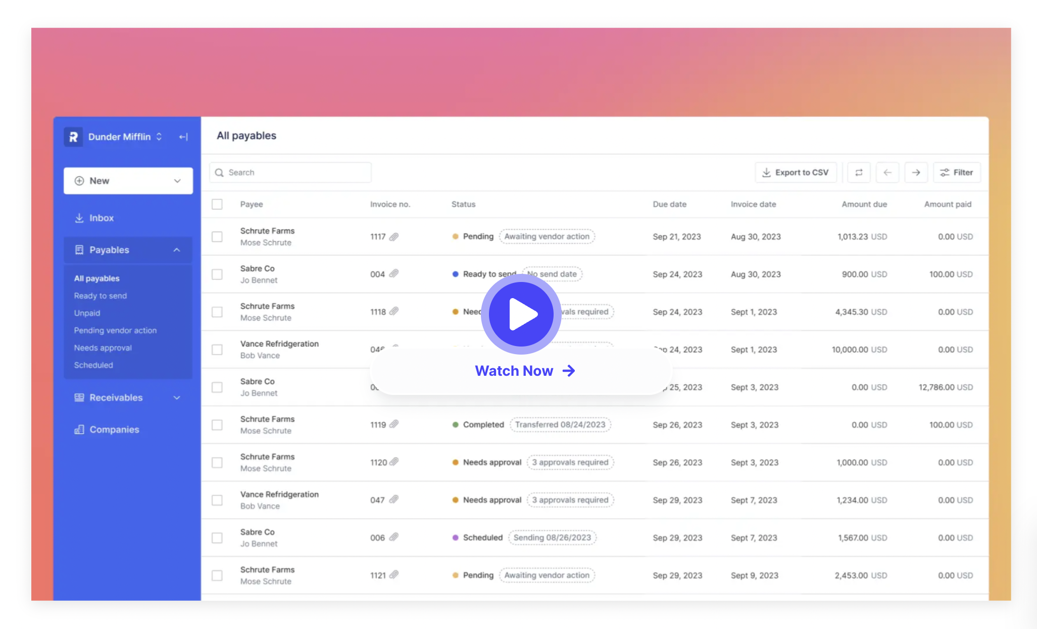 video button on hover
