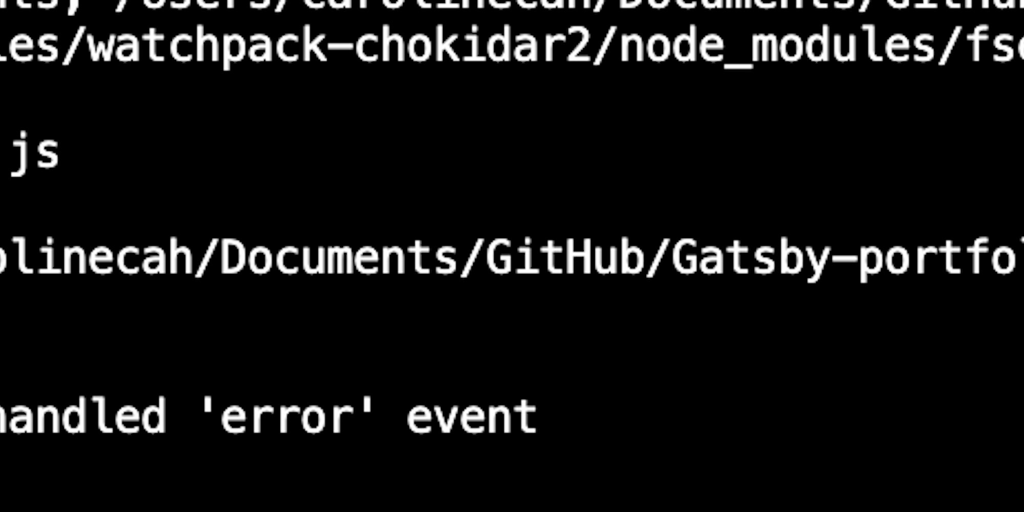 Error Event How to Fix “throw er; // Unhandled ‘error’ event”?