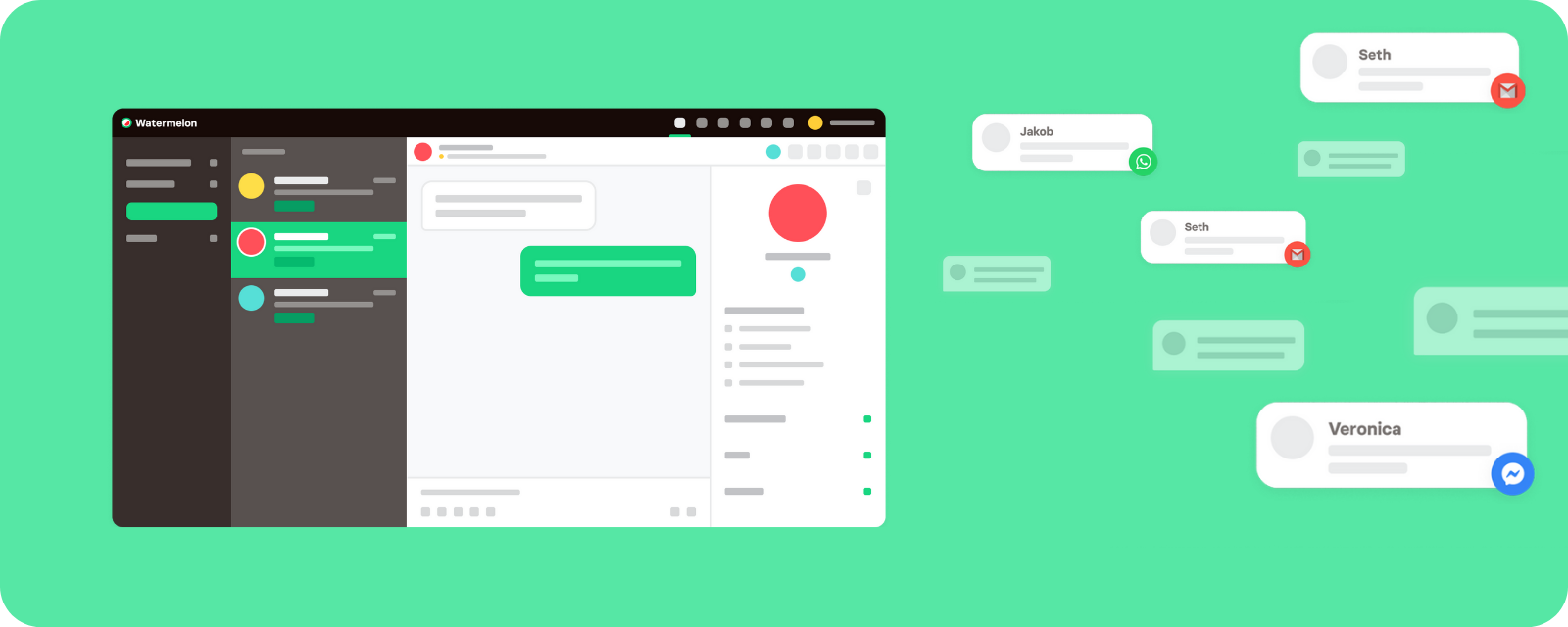 Centralize your conversations within Watermelon