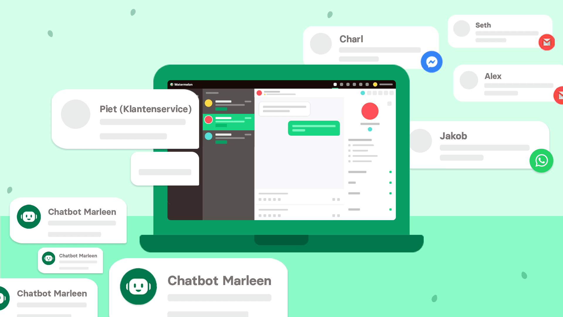 Chatbot en mens werken samen