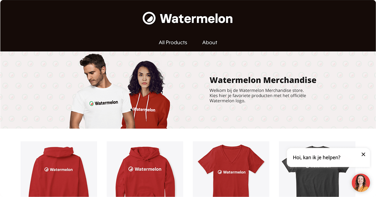 Website widget icoon op website