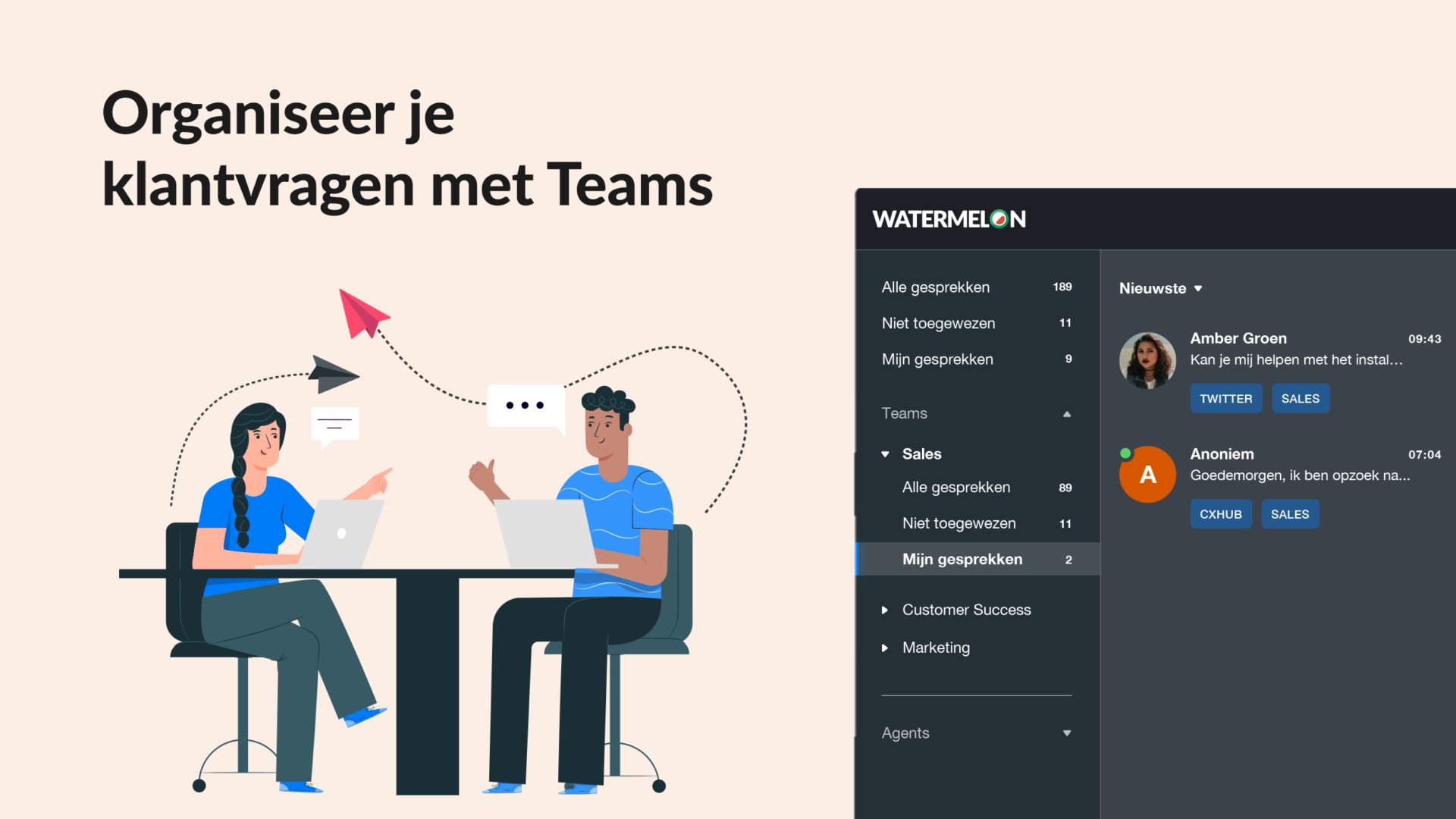 Organiseer je klantenvragen met Teams