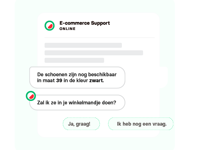 Watermelon Live Chat met chatbot