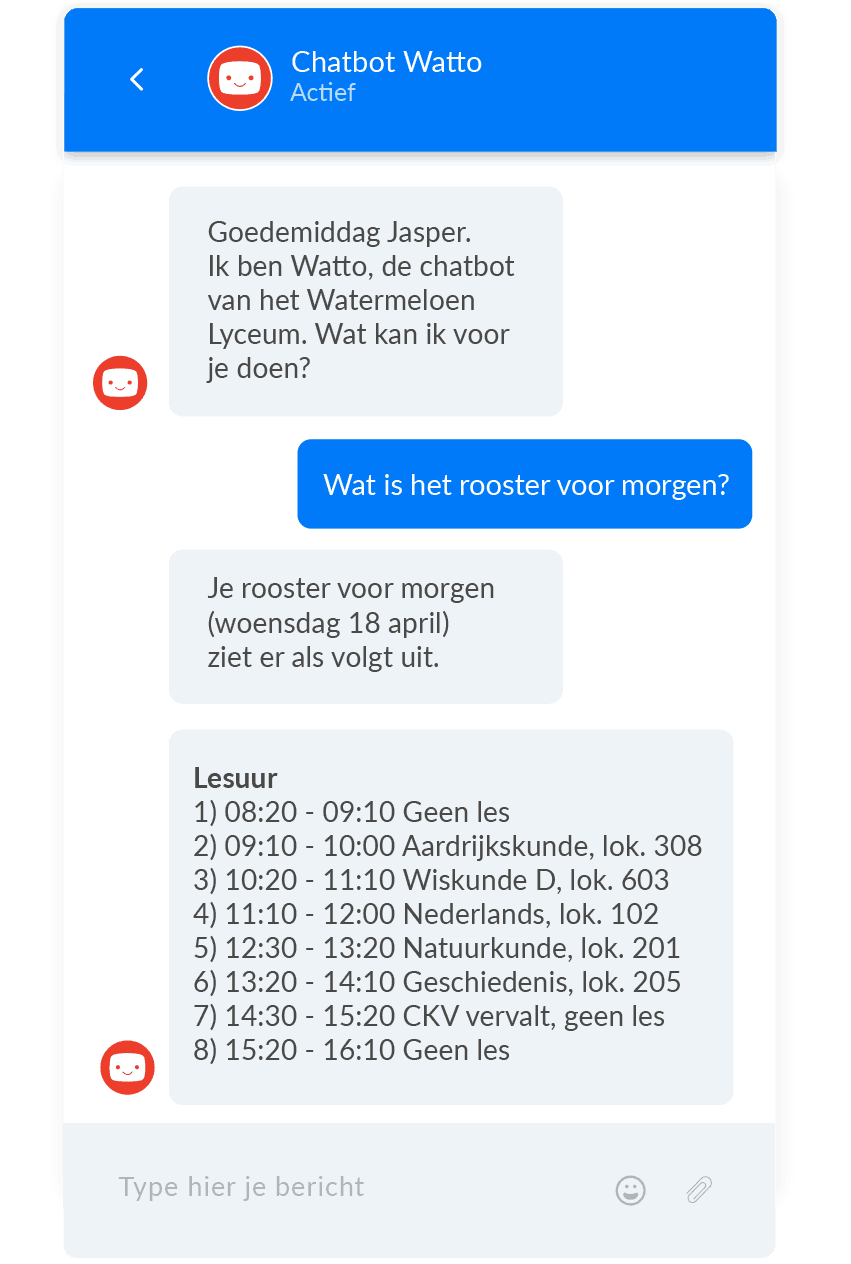 Chatbot voor school