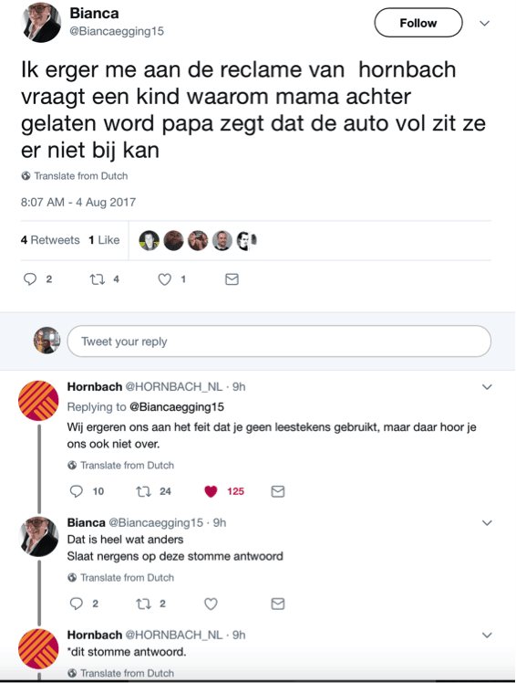 Hornbach klantenservice