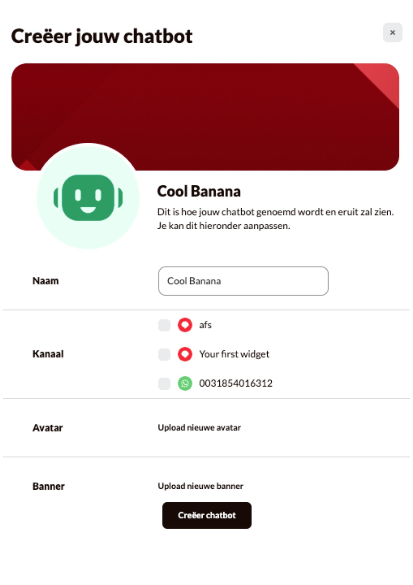 Creëer jouw chatbot