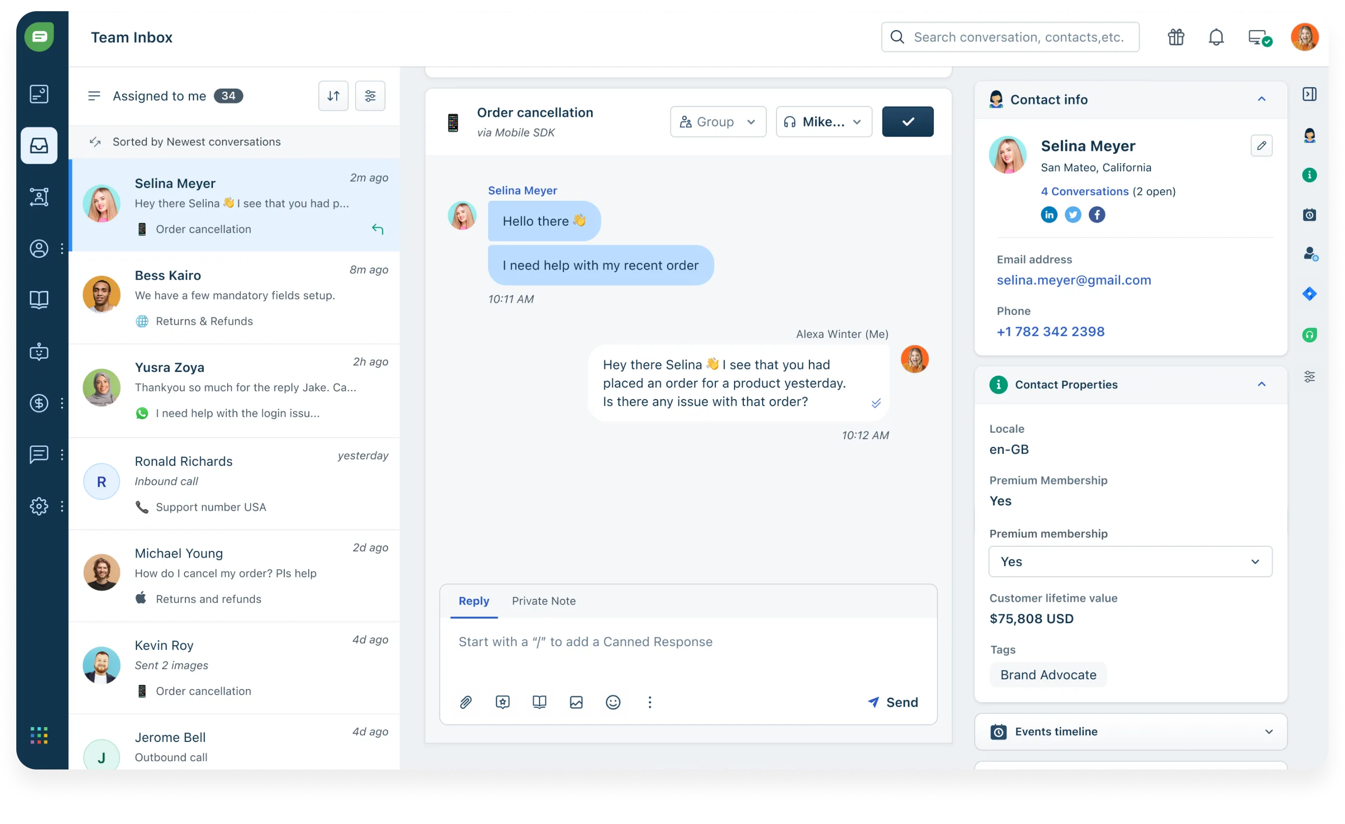 Freshchat live chat eCommerce