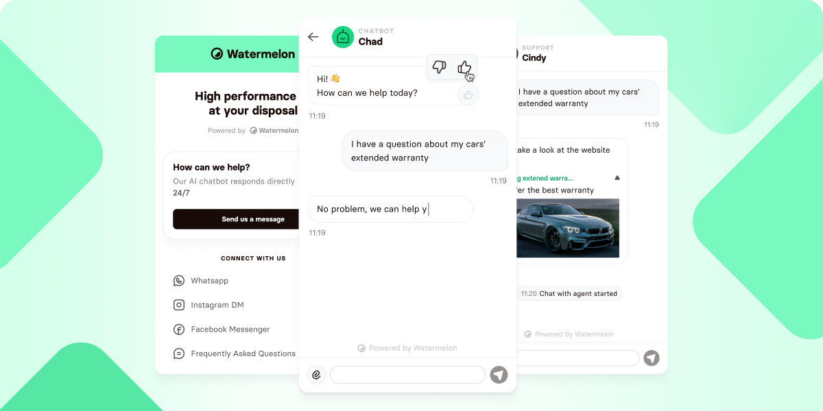 AI Chatbot for better conversion rates - Watermelon AI