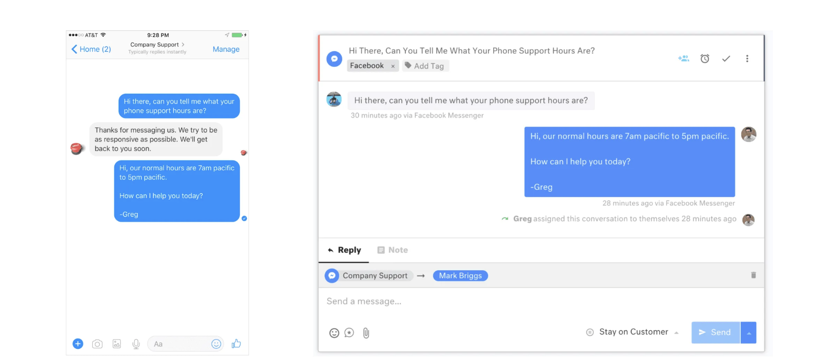 Kustomer's Facebook Chatbot