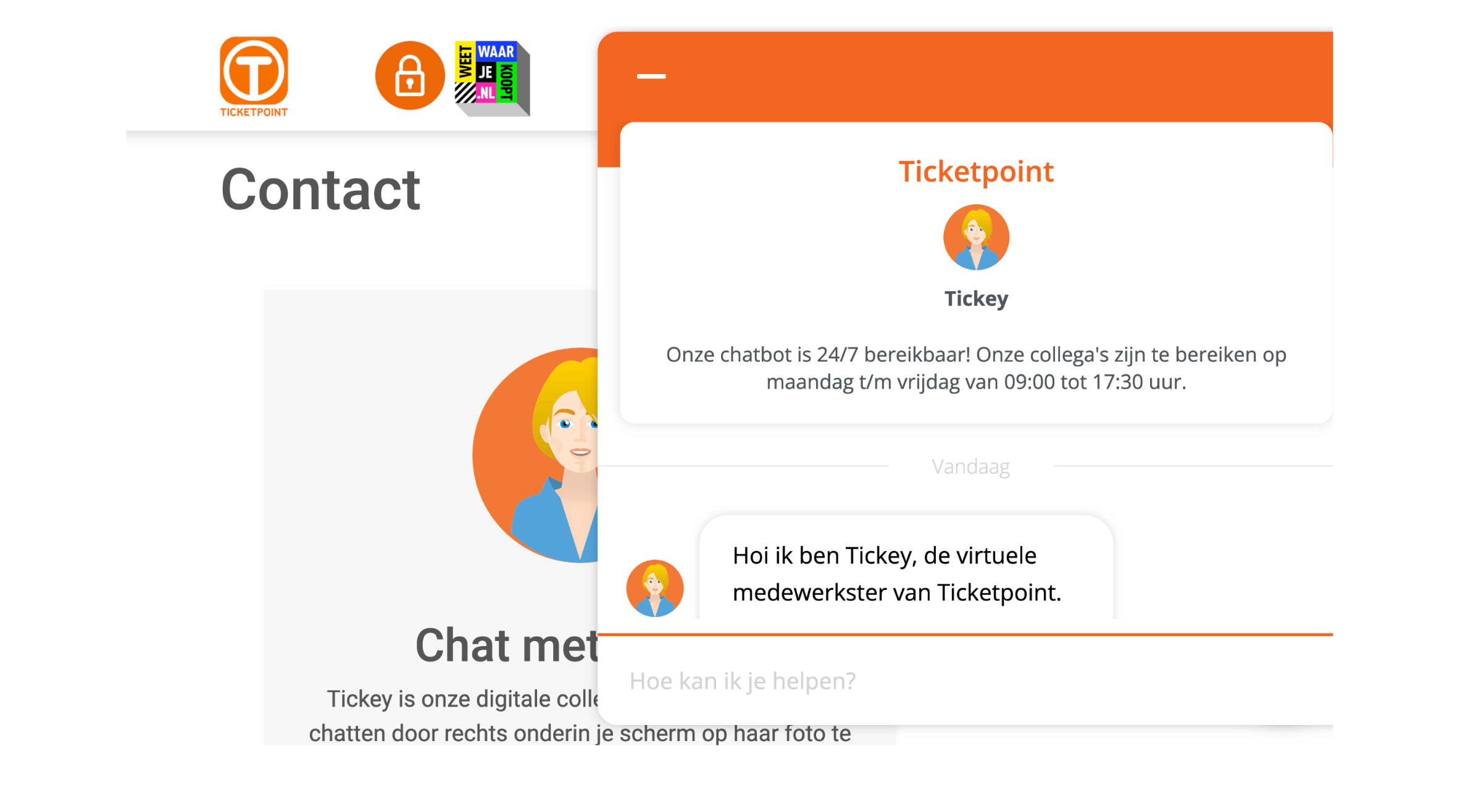 Ticketpoint.nl - case study - live chat + chatbot - eCommerce