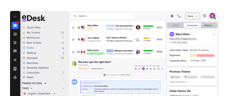 eCommerce Help Desk - edesk.com