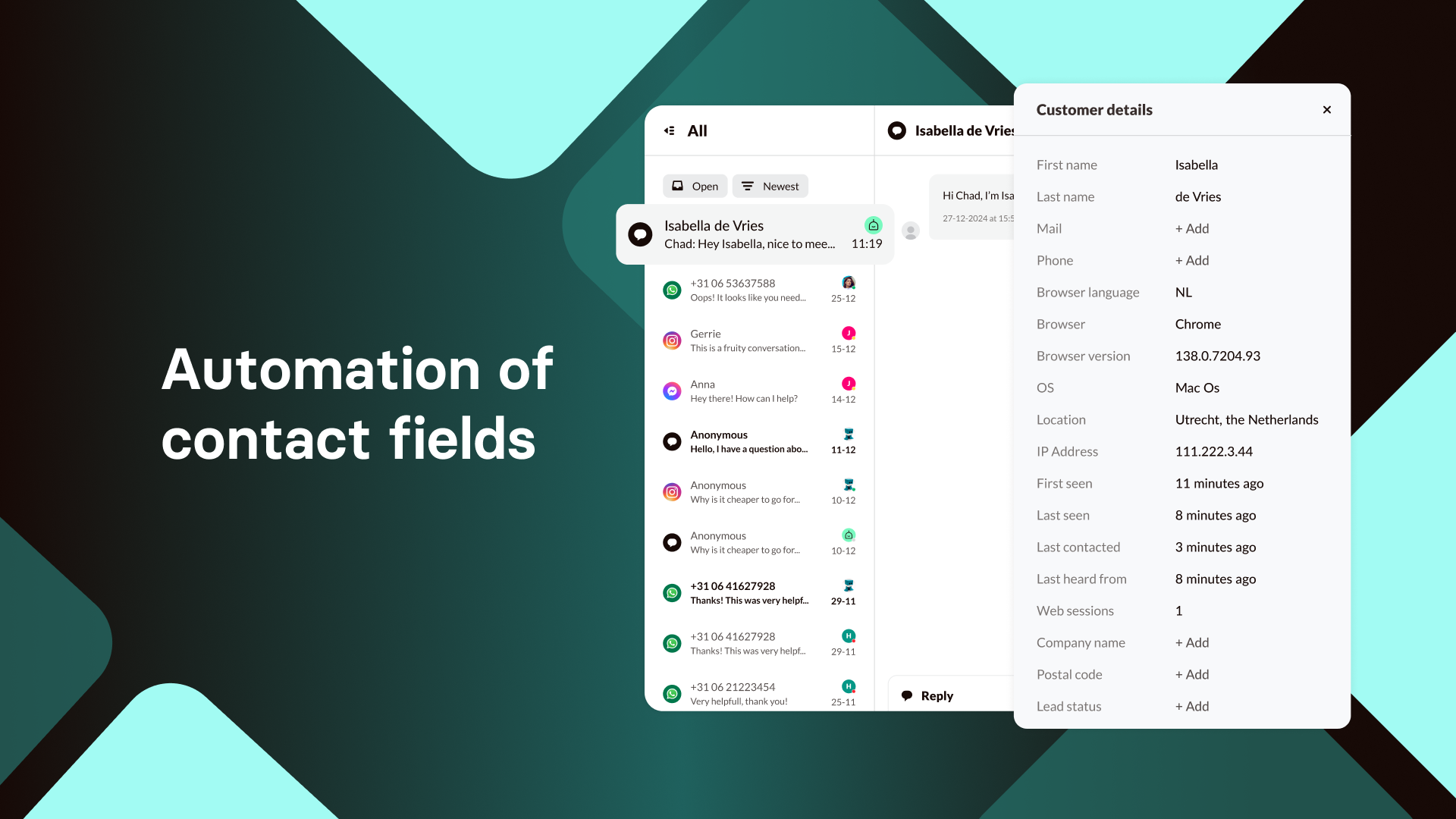 automation of contact fields