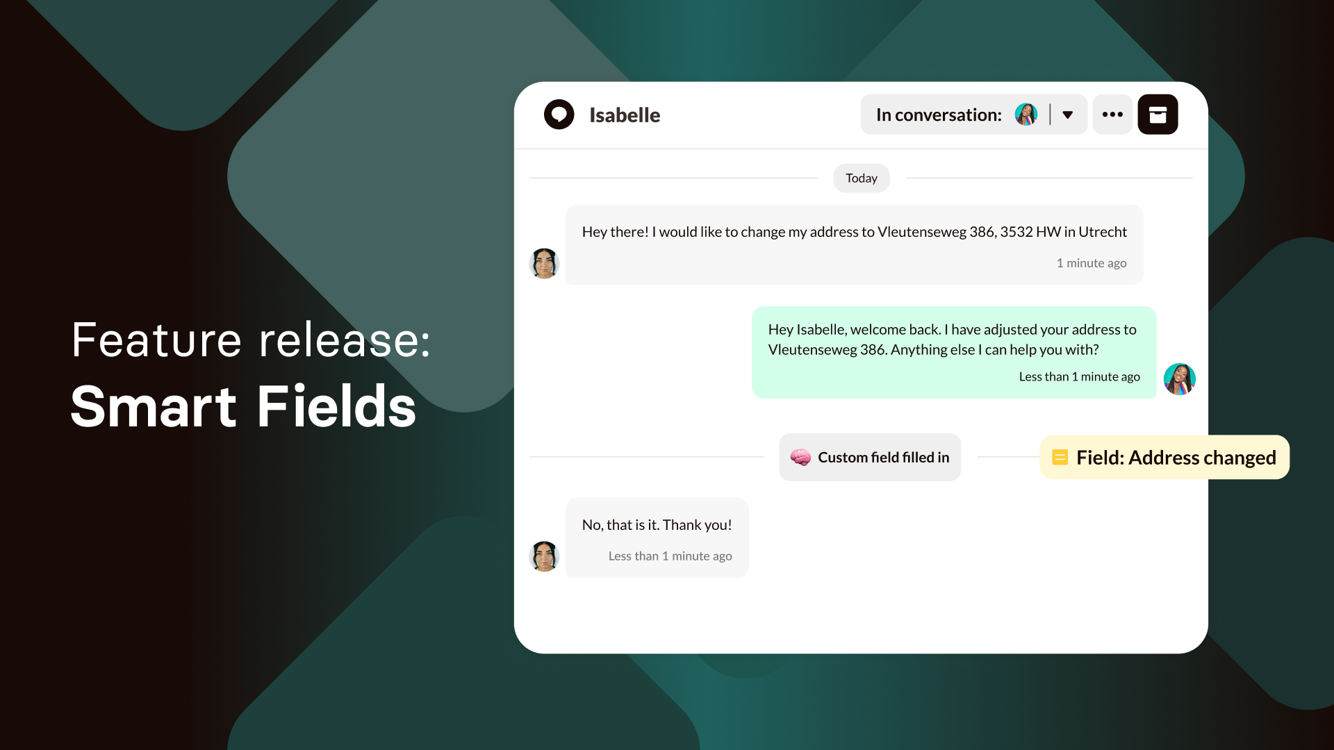 Watermelon feature release Smart Fields