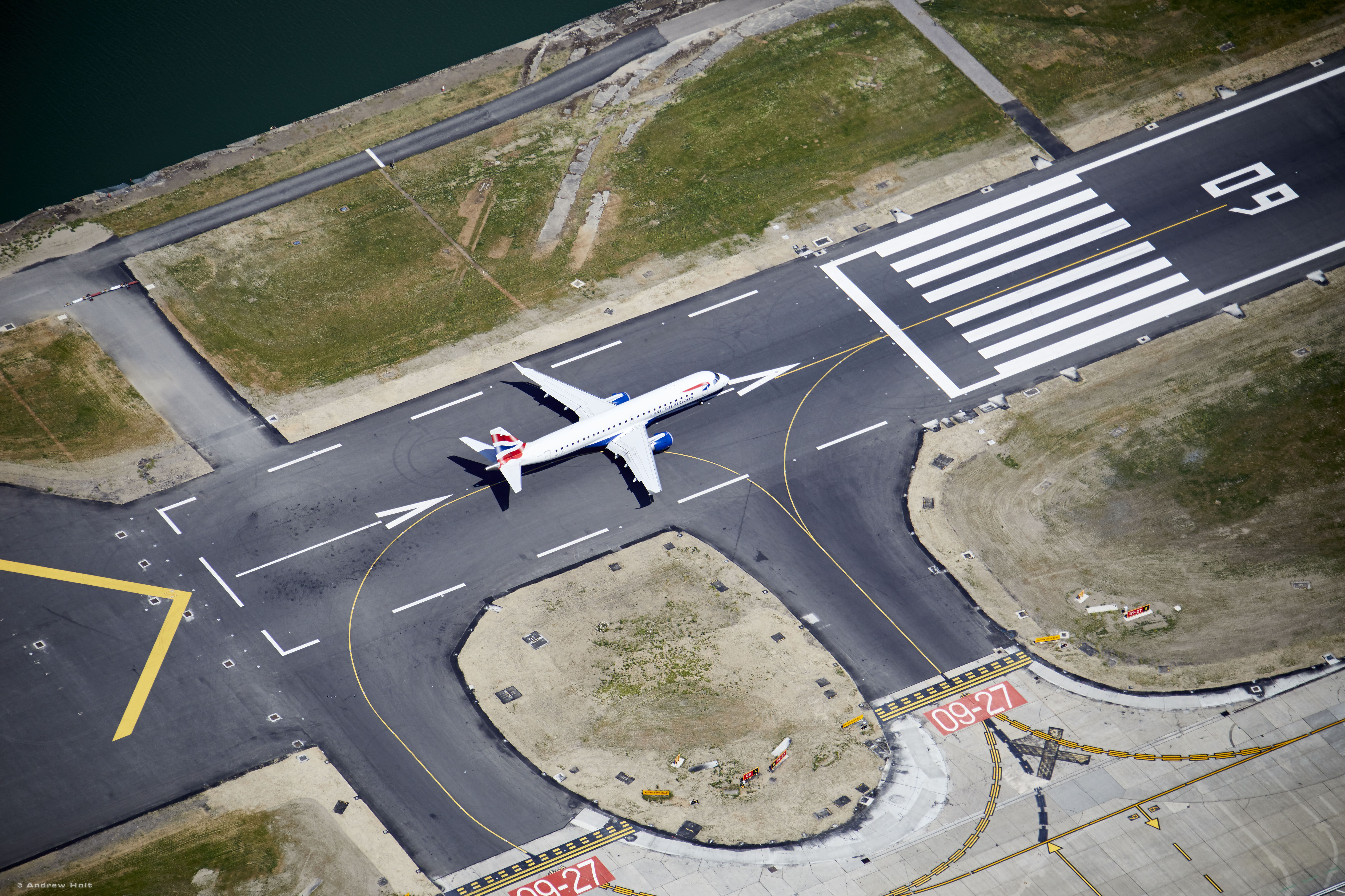 Aerial view of London City Airport