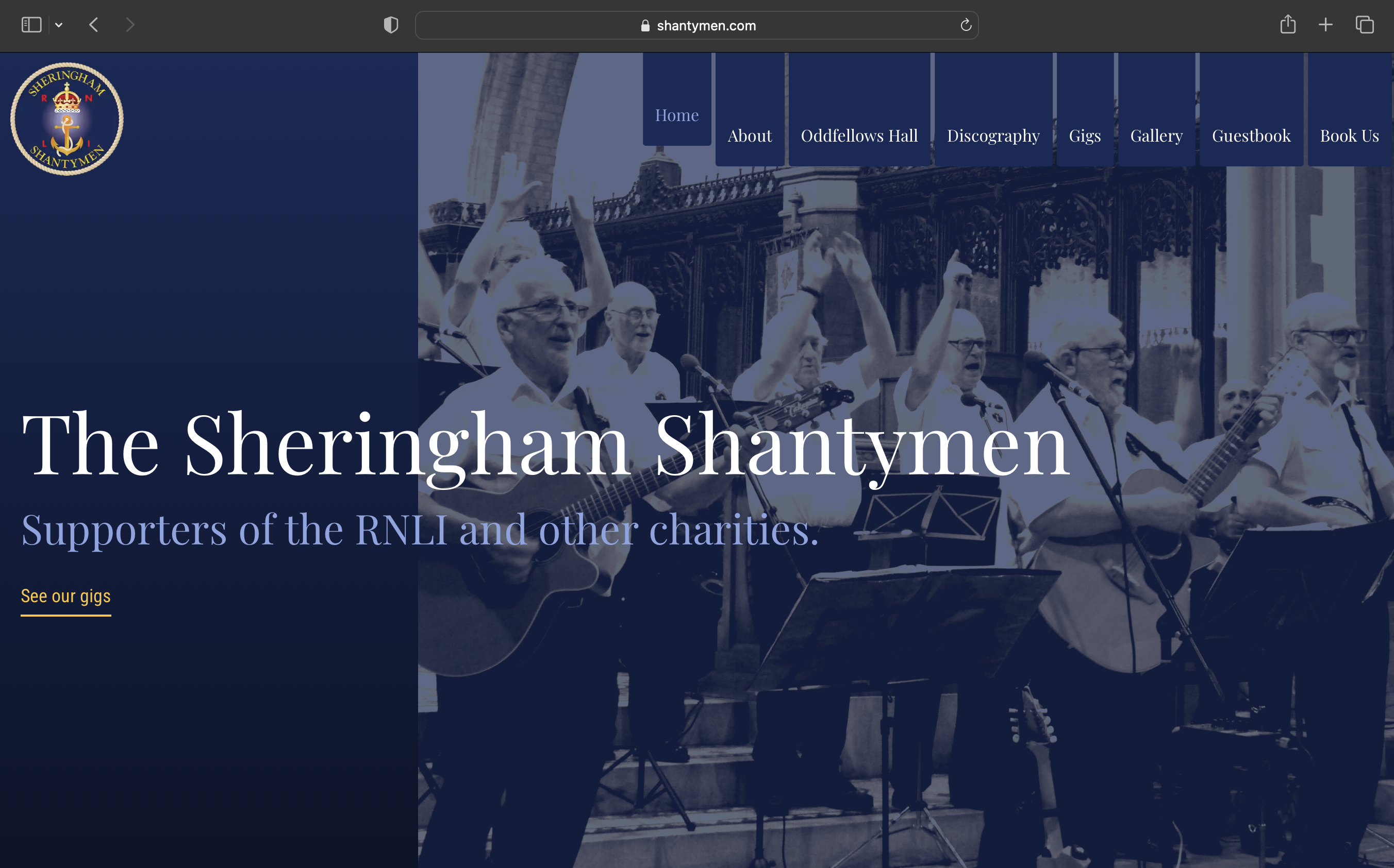 Shantymen website screenshot