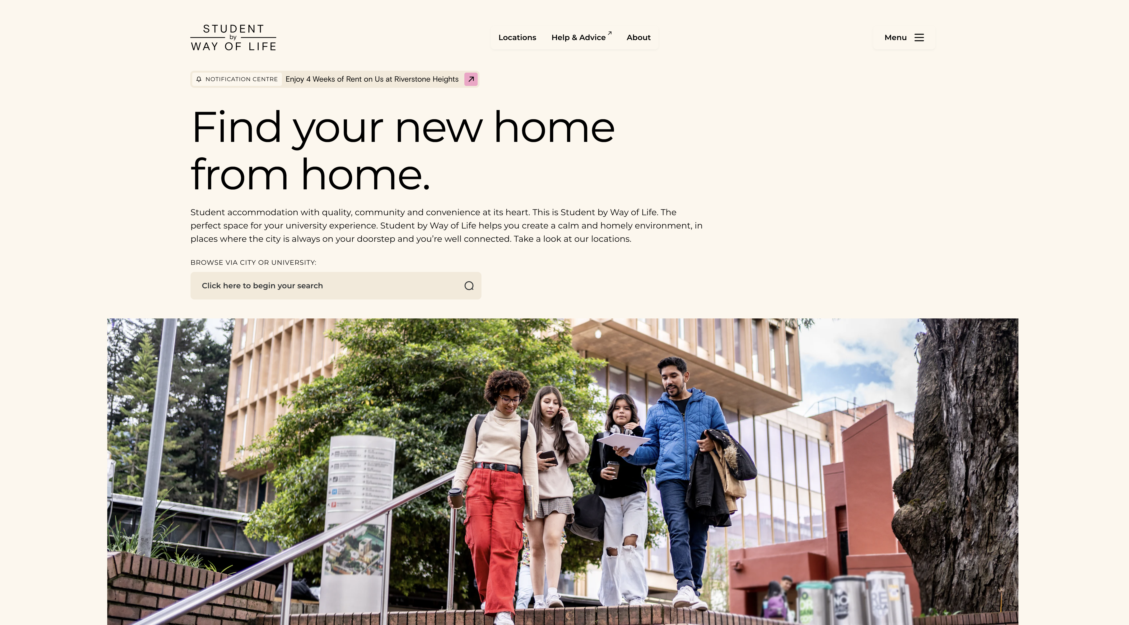 Screenshot of Student by Way of Life
