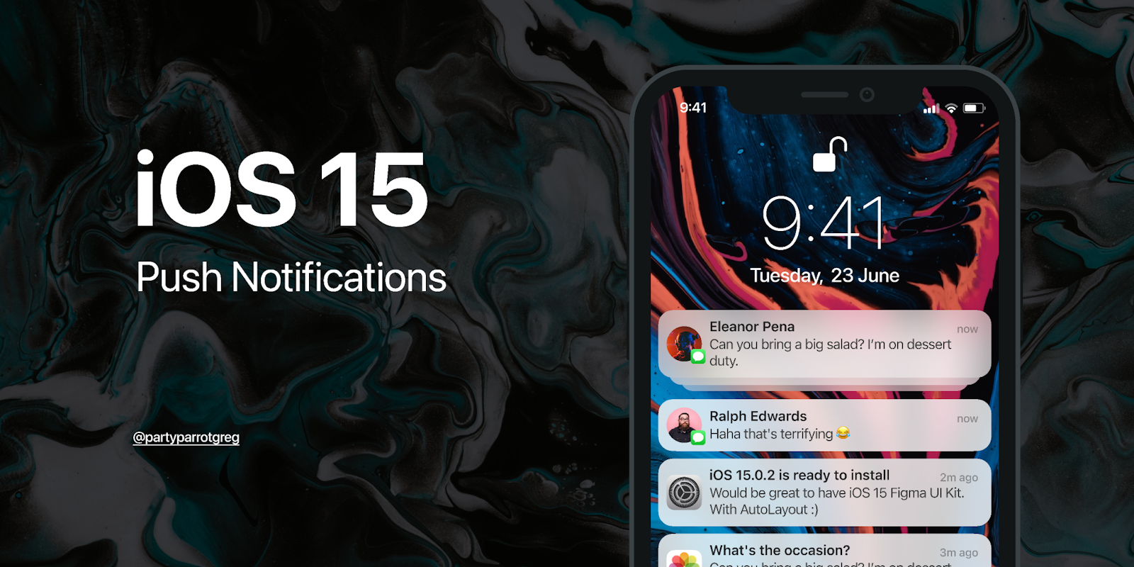 iOS 15 Push Notifications — Figma Community file
