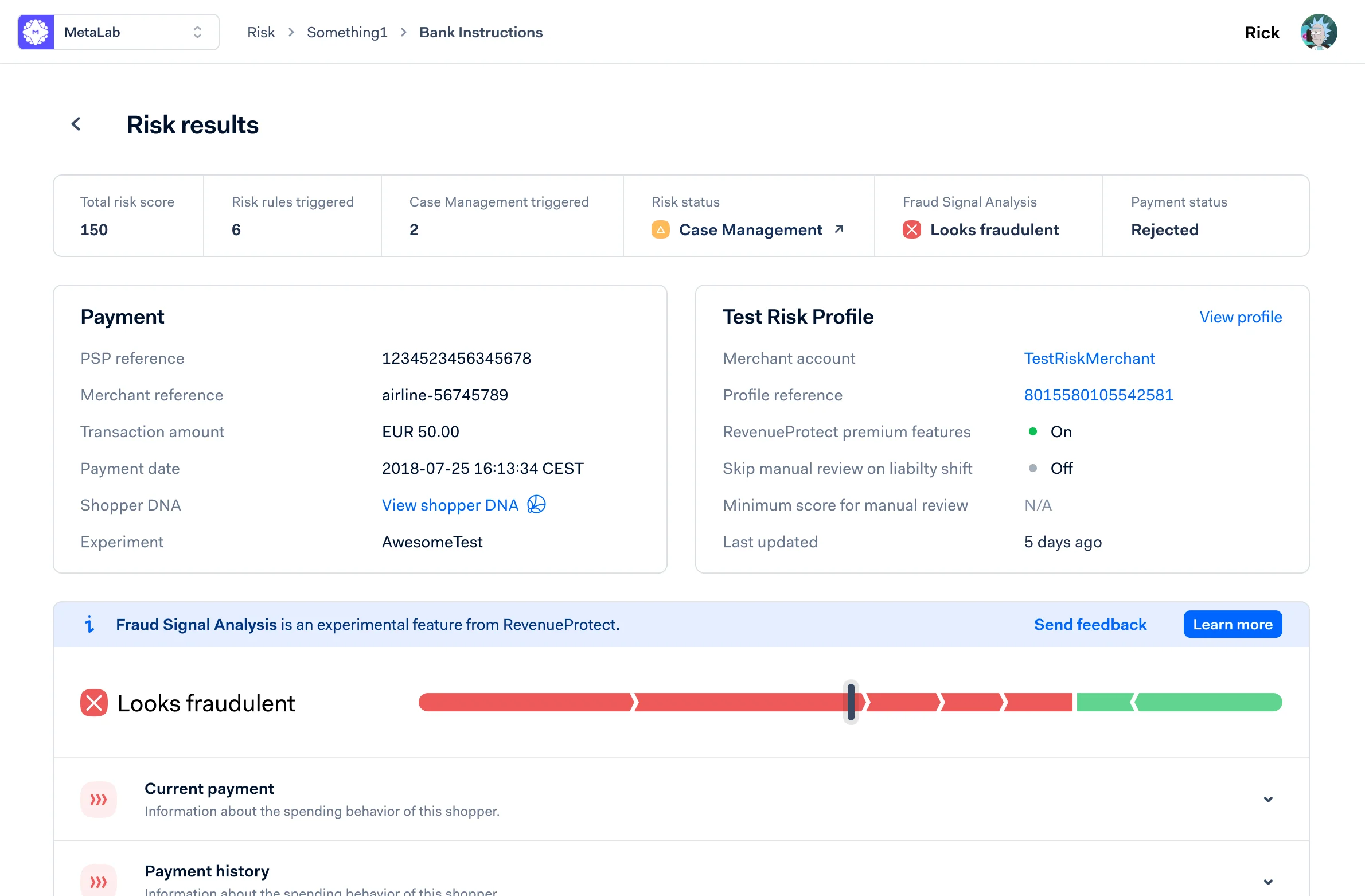 Payment Fraud Detection Dashboard for Adyen